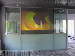 English introduction Frontal and back projection screens Back projection complex VISIOPLAN Multimedia projectors Interactive systems Switching facilities Design  studio Metal- working department. Production of metal structures decorative metal plates 